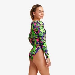 Funkita Girls Sloth Slumber Long Shot One Piece -Swim Equipment Store FKS060G SLOTH SLUMBER 10