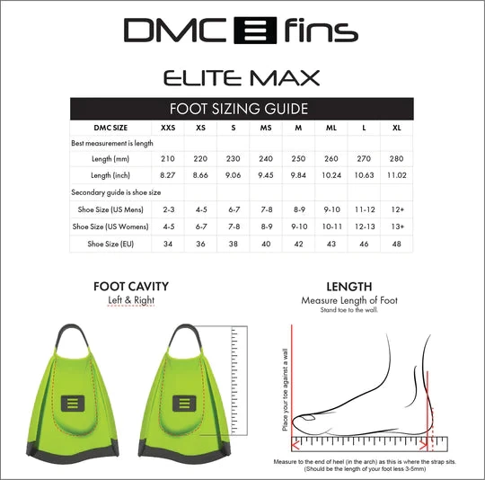 DMC Elite MAX Fins - Charcoal Fluoro 3 DMC Elite MAX Fins - Charcoal Fluoro - Image 3